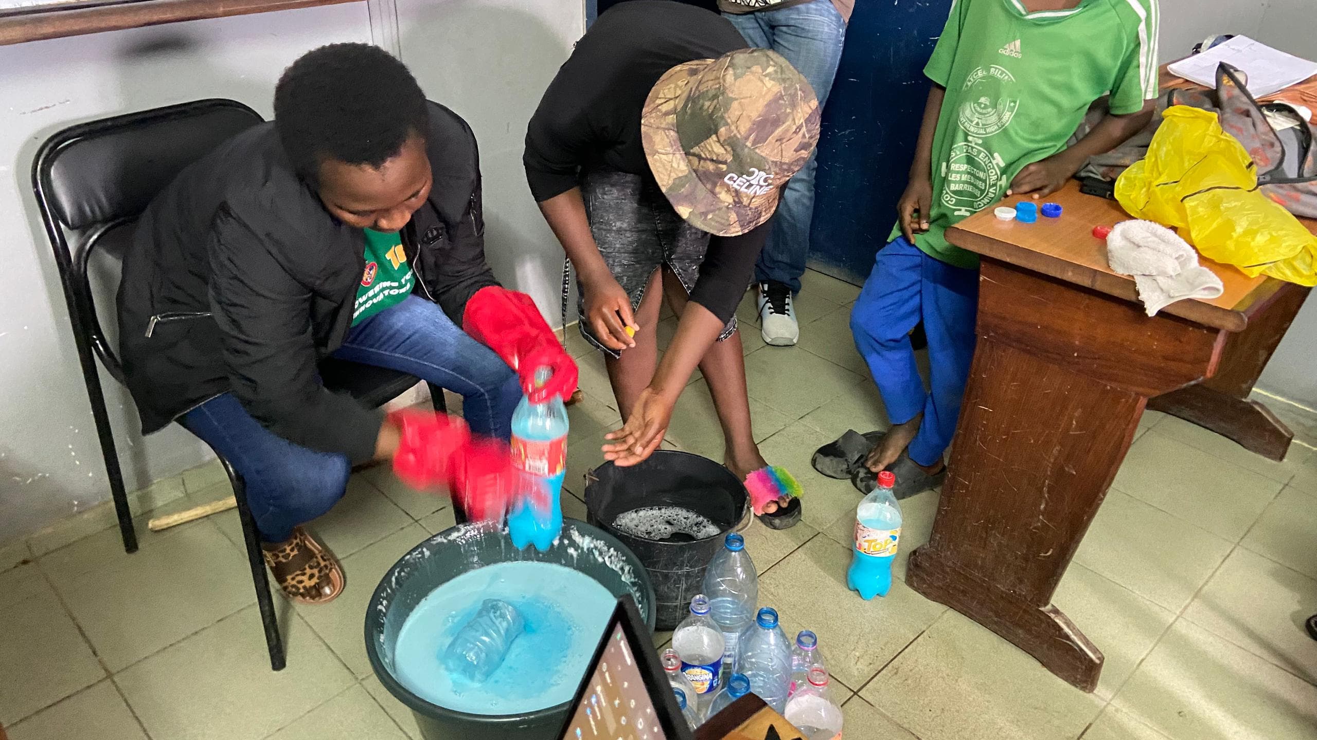 Hands-on student work during a Giiyo Tech activity